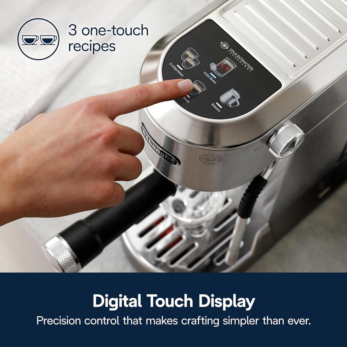 Compact Espresso Machine with Cold Brew & Milk Frother