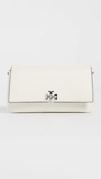 Tory Burch Women's Charlie Crossbody Bag, Bianco, One Size