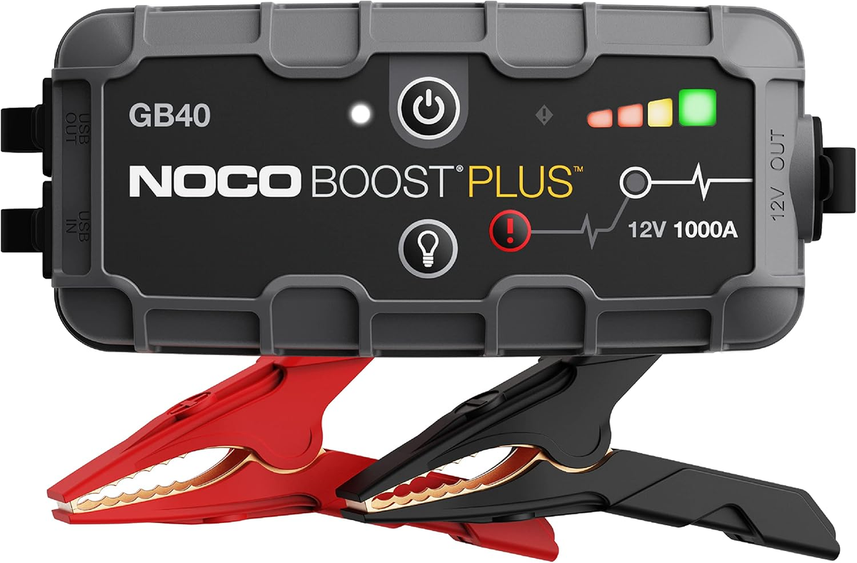 1000A Portable Car Jump Starter with USB Charger, UltraSafe Battery Booster for Gas & Diesel Engines