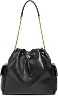 Tory Burch Women's Charlie Quilted Large Drawstring Shoulder Bag