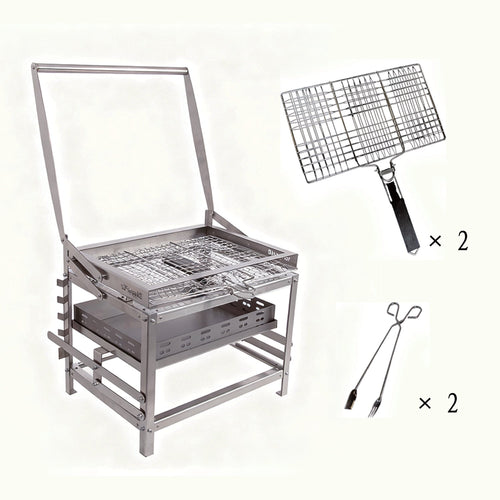 360° Rotating Adjustable Charcoal BBQ Grill