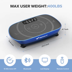 Full Body Vibration Plate Exercise Machine, Compact Home Workout Platform, 400 lbs Capacity
